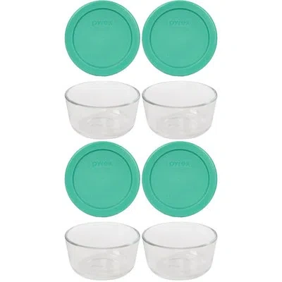 Pyrex Glass 4 Container Food Storage Set In Transparent