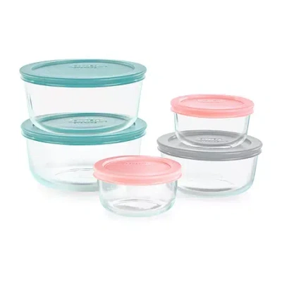 Pyrex Simply Store 10-pc. Glass Storage Set In Transparent