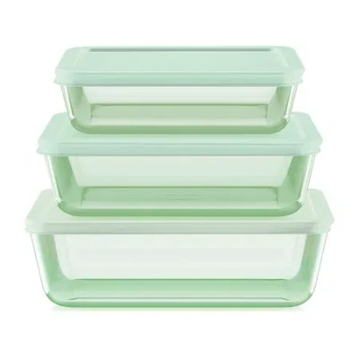 Pyrex Simply Store 6-pc. Glass Food Storage In Green