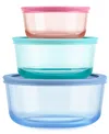Pyrex Simply Store Tinted 6-pc. Round Storage Set In Multi
