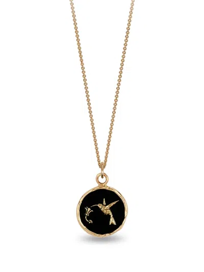 Pyrrha 14k Yellow Gold Hummingbird Talisman Pendant Necklace