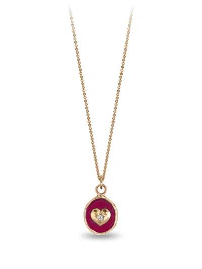 Pyrrha 14k Yellow Gold Loving Talisman Diamond Pendant Necklace