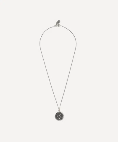 Pyrrha Sterling Silver Hummingbird Diamond Set Pendant Necklace