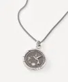 Pyrrha Sterling Silver Hummingbird Talisman Pendant Necklace In Metallic