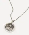 Pyrrha Sterling Silver North Star Diamond Set Talisman Necklace In Metallic