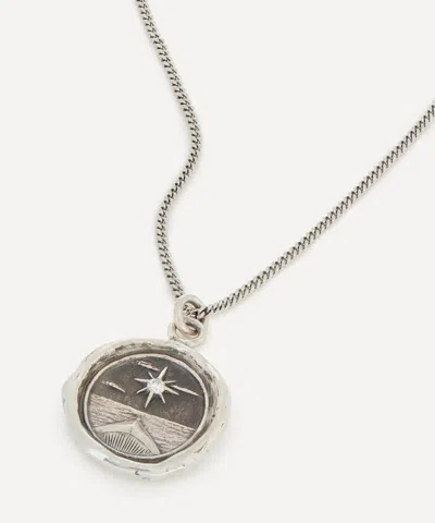 Pyrrha Sterling Silver North Star Diamond Set Talisman Necklace