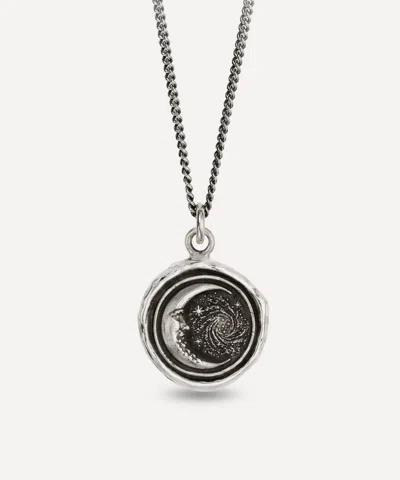 Pyrrha Sterling Silver Trust The Universe Pendant Necklace In Orange