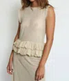 Q House Of Basics Gad Top In Sand In Multi