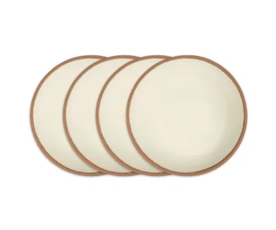 Q Squared Potter Terracotta Melaboo 4-pc. Dinner Plate Set In Multi