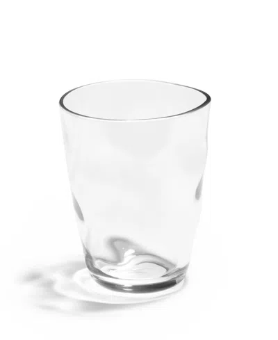 Q Squared Ruffle Clear Tritan Acrylic Double Old Fashion Glass
