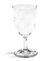 Q Squared Ruffle Clear Tritan Acrylic Wine Glasses, Set Of 4 In Clear