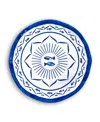 Q Squared Sardinia 16" Large Platter In White,blue