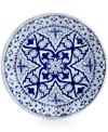 Q Squared Talavera Azul Collection Melamine 8" Salad Plate, Set Of 4 In Multi