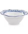 Q Squared Talavera Azul Melamine 6.5" Cereal Bowl, Set Of 4 In Multi