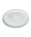 Q Squared Terrazzo 18" X 13" Oval Platter In White,black