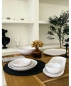 Q Squared Terrazzo Dinnerware Collection In White,black