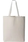 Q-tees 11l Canvas Tote With Contrast-color Handles In Multi