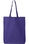 Q-tees 12l Economical Tote In Purple