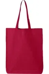 Q-tees 12l Economical Tote In Red