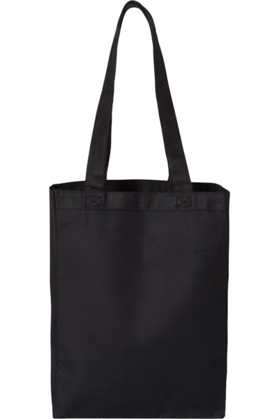 Q-tees 12l Gussetted Shopping Bag In Black