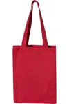 Q-tees 12l Gussetted Shopping Bag In Red