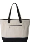 Q-tees 19l Zippered Tote In Multi