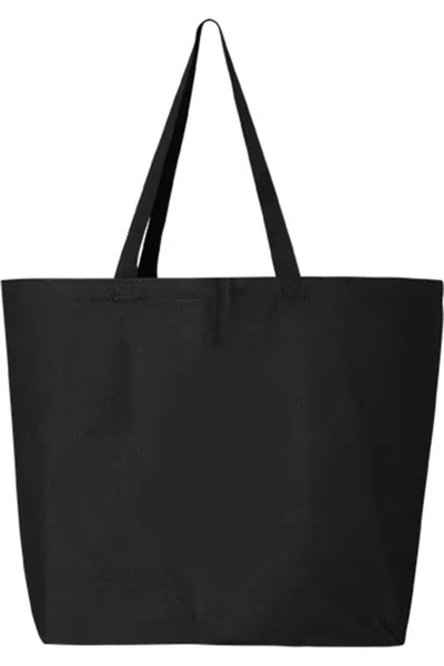 Q-tees 25l Jumbo Tote In Black