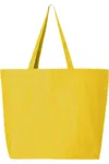 Q-tees 25l Zippered Tote In Yellow