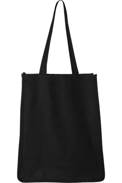 Q-tees 27l Jumbo Shopping Bag In Black