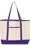 Q-tees 34.6l Large Canvas Deluxe Tote In Multi