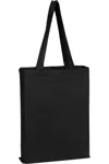 Q-tees Canvas Gusset Promotional Tote In Black