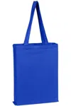 Q-tees Canvas Gusset Promotional Tote In Blue