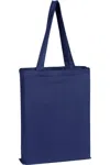Q-tees Canvas Gusset Promotional Tote In Blue
