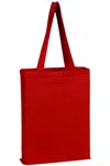 Q-tees Canvas Gusset Promotional Tote In Red