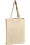 Q-tees Canvas Gusset Promotional Tote In White