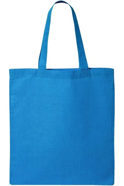 Q-tees Economical Tote In Blue