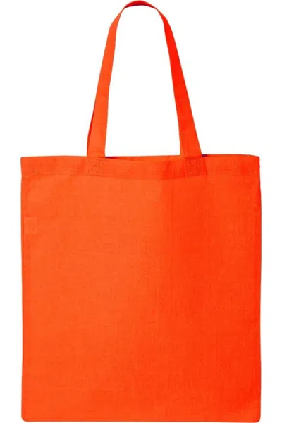 Q-tees Economical Tote In Orange