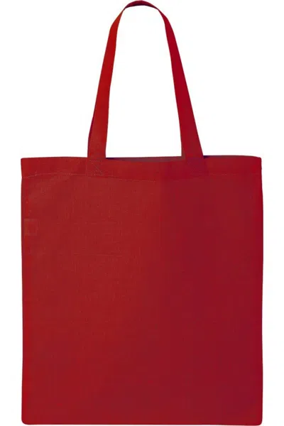 Q-tees Economical Tote In Red