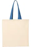 Q-tees Economical Tote With Contrast-color Handles In Multi