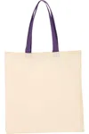 Q-tees Economical Tote With Contrast-color Handles In Multi