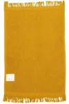 Q-tees Fringed Fingertip Towel In Yellow