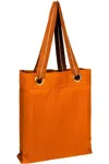 Q-tees Large Grommet Tote In Orange