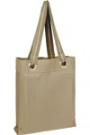 Q-tees Large Grommet Tote In White