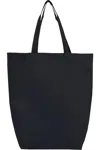 Q-tees Non-woven Gusset Bottom Tote In Black