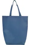 Q-tees Non-woven Gusset Bottom Tote In Blue