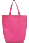 Q-tees Non-woven Gusset Bottom Tote In Pink