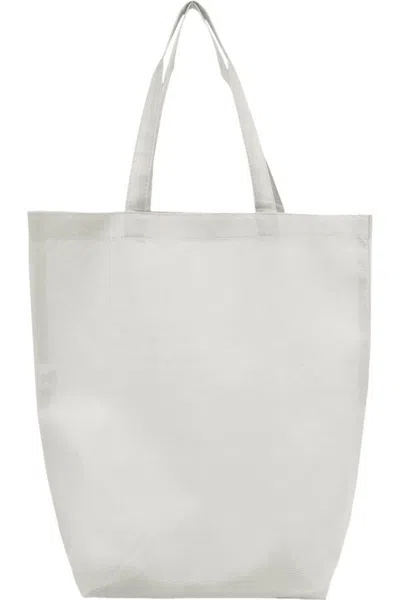 Q-tees Non-woven Gusset Bottom Tote In White