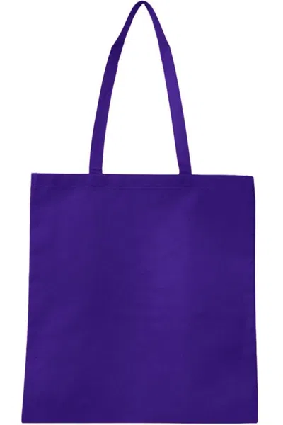 Q-tees Non-woven Tote Bag In Purple