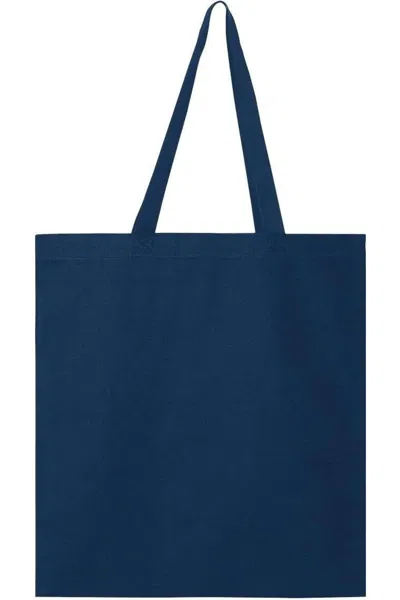 Q-tees Promotional Tote In Blue