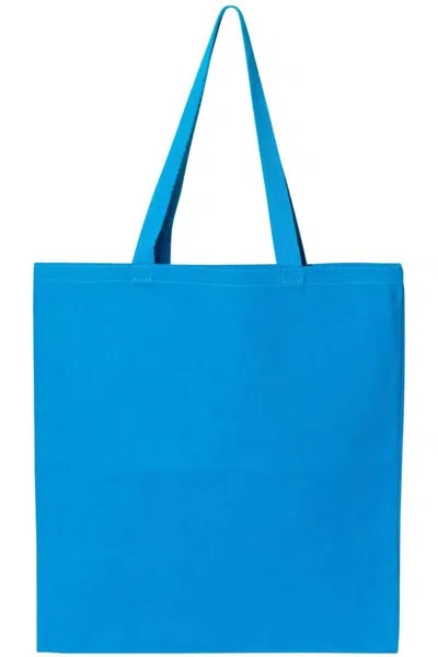 Q-tees Promotional Tote In Blue